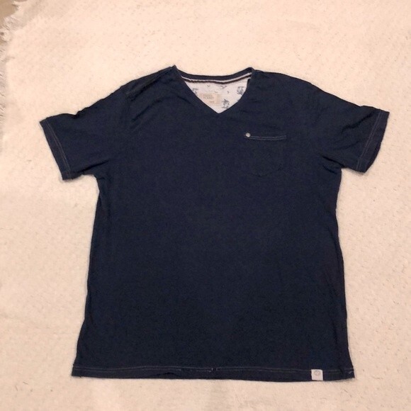 Free Planet Other - Free Planet Basic V-Neck Navy Blue Short Sleeve Tee Size Large